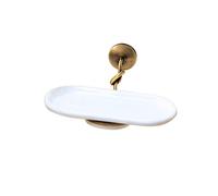 Portasapone Doppio da bagno sospeso in Ottone Collezione RETRO' Dimensione 22x14x h 11,5 cm finitura bronzo bronzo