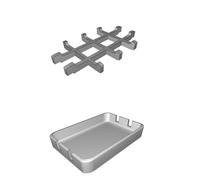 Portasapone Due Pezzi con Griglia Drenaggio Accessorio Bagno Stampato 3D