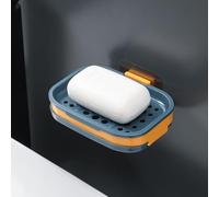 Portasapone impermeabile con sistema di drenaggio per bagno e doccia, mantiene il sapone asciutto e igienico per uso quotidiano (verde scuro)