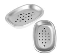 Portasapone in acciaio inox 2 pezzi - Portasapone a doppio strato con scarico -