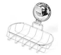 Portasapone in acciaio inox di alta qualità con fori di drenaggio, antiscivolo, con ventosa, per doccia, lavandino, bagno e cucina, organizer per sapone a ventosa