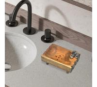 Portasapone in legno, elegante, antiscivolo, decorativo, per cucina e bagno