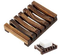 Portasapone in Legno, Sapone per la Pulizia, Scolapiatti per Sapone, Può Essere Posizionato su Entrambi i Lati, Previene i Residui di Sapone sul Vostro Lavabo, per Cucina, Bagno ecc (11.5 * 8 cm)