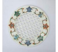 Portasapone in marmo con intarsio in pietre preziose, piatto in marmo per contenere frullatore per trucco, rasoio e gioielli fatti a mano, regalo di compleanno e matrimonio