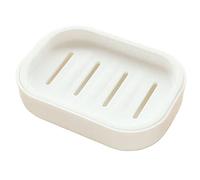 Portasapone in plastica, contenitore portatile per sapone, portasapone drenante a doppio strato, portasapone da viaggio, portasapone cavo per doccia (bianco)