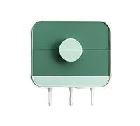 Portasapone in PP con scarico a doppio, Green DOUBLE LAYER | Scatole portasapone drenanti colorate a doppia griglia, leggere e resistenti, sigillate per accessori da bagno