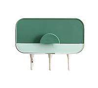 Portasapone in PP con scarico a doppio, Green SINGLE LAYER | Scatole portasapone drenanti colorate a doppia griglia, leggere e resistenti, sigillate per accessori da bagno