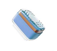 Portasapone in schiuma a doppio scopo con piatto per insaponare e conservare efficacemente il sapone (blu)