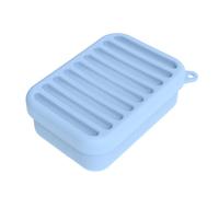 Portasapone in silicone con coperchio antipolvere, mantiene asciutto e pulito per bagno o cucina contenitore flessibile per sapone