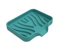 Portasapone in silicone for bagno, portasapone autosvuotante, for lavello da cucina, spugna for lo scarico, dispenser di sapone banco(Green,1PC)