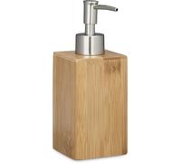 Portasapone Liquido in Bambù Squadrato, Manuale, Dispenser per Lozioni, Legno, M