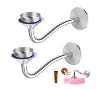 Portasapone Magnetico, 2 Pezzi Porta Sapone Magnetico in Acciaio Inox, Senza Foratura Portasapone Magnetico a Muro per Bagno Cucina