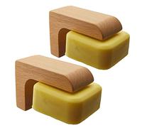 Portasapone magnetico in legno per parete doccia, con magnete per asciugatura all'aria, auto-drenante, portasapone in legno ecologico per saponi e shampoo da barba