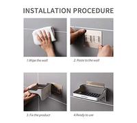 Portasapone, Portasapone da Doccia con Design del Gancio Inferiore Scavato, Portasapone da Barra di Facile Installazione per Doccia per Bagno, Cucina