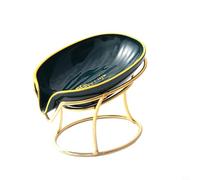 Portasapone, portasapone, Light Luxury Style Soap Holder, Leaf Shaped Soap Dishes for Bathroom, Shower Soap Dishes Container, Multifunctional Soap Storage Dishes(Dark Green)