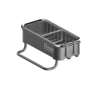 Portasapone, portasapone, Multi functional Wall Mounted Sponge Soap Holder, Kitchen Sink Organizer, Space saving Design, Reliable Material(Grey)