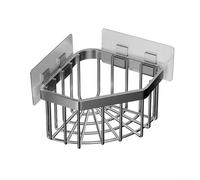 Portasapone, portasapone, Organized Storage Solution for Kitchen Sink, Stainless Steel Holder, Efficient Drainage(Gray)