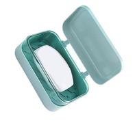 Portasapone, Portasapone Rettangolare Portatile con Coperchio per, Bagno, Bar, da Viaggio (BLUE)