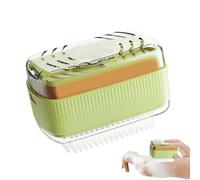 Portasapone - Portasapone | Scatola dispenser di sapone per bucato | Soluzione per strofinare i vestiti a tenuta stagna con scolapiatti | da bagno per campeggio, dormitorio,