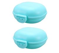 Portasapone, portasapone, Soap Container, 2PCS Portable Soap Dish with Lid, Travel Bar Soap Holder, Soap Case for Camping Gym Travel(Dark Green)