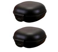Portasapone, portasapone, Soap Container, 2PCS Portable Soap Dish with Lid, Travel Bar Soap Holder, Soap Case for Camping Gym Travel(Black)