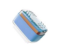 Portasapone, portasapone, Soap Drainer Dish, Multifunctional Free Hand Rub Foaming Soap Box with Soap Dish Foam Soap Dispenser(Blue)