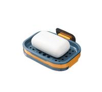 Portasapone, portasapone, Strong Suction Soap Dish Holder Bathroom Shower Bath Net Drain Case Tray Box