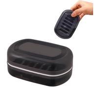 Portasapone portatile - Contenitore per sapone a doppio strato da 4