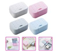 Portasapone portatile da viaggio, a prova di perdite, da 4 pezzi, per bagno,