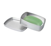 Portasapone portatile | Portasapone in alluminio | Supporto rettangolare per saponetta con coperchio | Contenitore per saponetta per la casa e da viaggio, per sapone, caramelle, chiavi, orecchini
