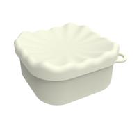 Portasapone Portatile Quadrato Silicone con Coperchio Portasapone da per for