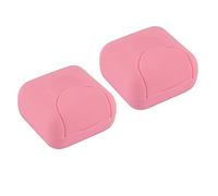 Portasapone Quadrato da Viaggio,Impermeabile a Prova di Perdita Contenitore per saponette,Dotato di Chiusura di Sicurezza Portatile per Uso Domestico o Esterni,2 Pezzi Pink