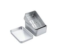 Portasapone quadrato in alluminio, portasapone con coperchio, in, da viaggio, contenitore for hotel Per Doccia, Viaggi