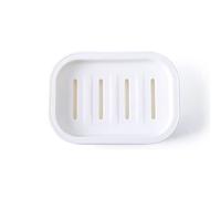 Portasapone quadrato in plastica per doccia, bagno, cucina, facile da pulire, bianco