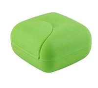 Portasapone quadrato piccolo da viaggio portasapone contenitore con fibbia verde elegante