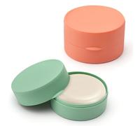 Portasapone rotondo in plastica con coperchio, piccolo portasapone da viaggio, impermeabile, macinasapone, rotondo, per shampoo, per bagno, palestra