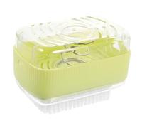 Portasapone Scatola di schiuma sapone multifunzionale con rulli for bucato e materiali, design antiscivolo Nuovi articoli essenziali per la casa(Light Green)