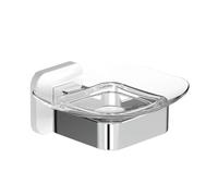 Portasapone trasparente da parete, autoadesivo, senza trapano, per bagno e cucina, senza forare