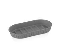 Portasaponetta in plastica Soft touch Grigio antracite serie Jinko
