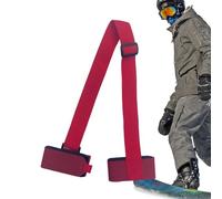 Portasci a spalla - Cinghie da sci regolabili in nylon | Portasci portatile e confortevole con da spalla porta sci per sci di montagna, Rosso, Refer to description