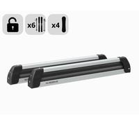 PORTASCI AUTO PER BARRE TETTO UNIVERSALE 6 SCI 4 SNOWBOARD NORDRIVE ALLUMINIO