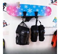 Portasci da parete con struttura in ABS e tasselli da parete per riporre ed esporre snowboard in modo sicuro e ordinato