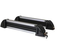 Portasci in alluminio, 4 paia di sci + barre portatutto VDP EVO, in acciaio compatibile con Opel Meriva B 5 porte 2010-2017