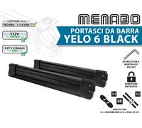 PORTASCI PER BARRE PORTA 6 PAIA SCI O 4 SNOWBOARD MENABO YELO 6 BLACK