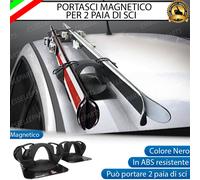 PORTASCI PORTA SCI NERO MAGNETICI DA TETTO PER MERCEDES VITO W639