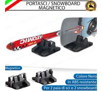 PORTASCI PORTA SCI PORTA SNOWBOARD PER LYNK & CO 1 MAGNETICI TETTO IN ABS