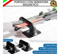 PORTASCI PORTA SNOWBOARD FIAT GRANDE PANDA MAGNETICI 3 SCI O 2 SNOWBOARD