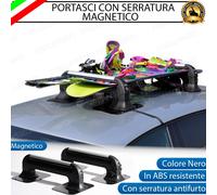 PORTASCI PORTA SNOWBOARD LARGE MAGNETICI CON SERRATURA PER FORD MUSTANG MACH-E