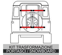 PORTASCI + PORTABICI/SNOWBOARD ALLUMINIO GRINGO SKI RUOTA DI SCORTA FUORISTRADA