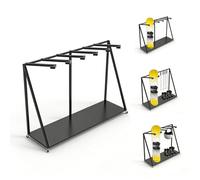 Portasci Portasci con Ganci Regolabili, Carrello Espositivo per Bastoncini da Sci di Grandi Dimensioni con Accesso Inclinabile, Porta-longboard Verticale(6 Hooks)